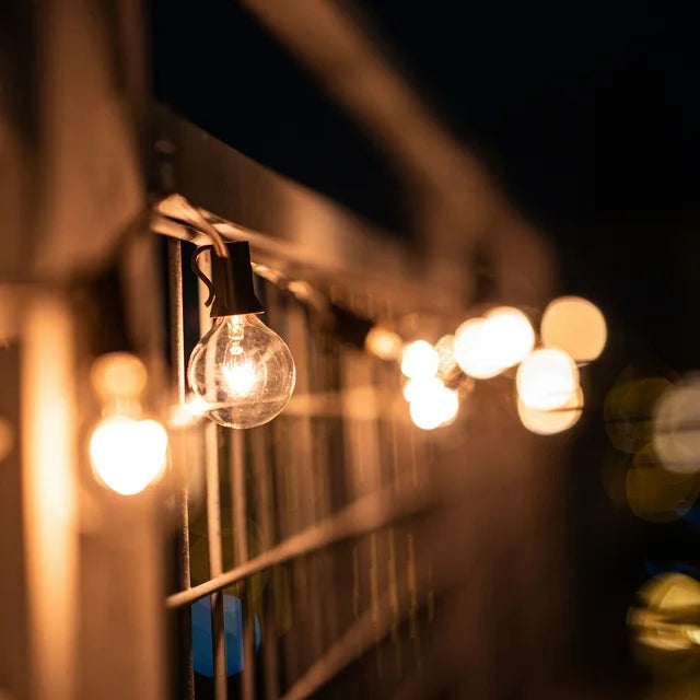 Better Homes & Gardens 20-Count Clear Glass Globe G40 Bulbs Outdoor String Lights