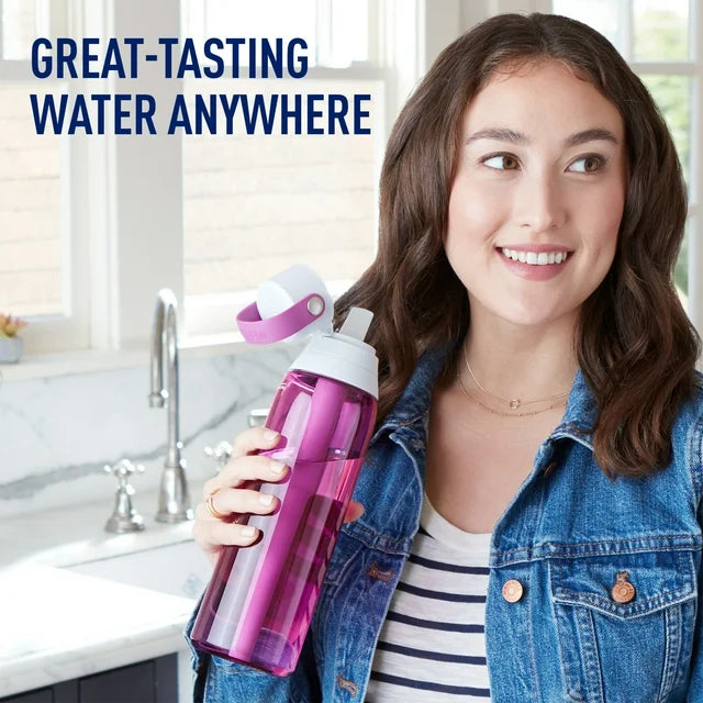 Brita 26oz Orchid Premium Leak Proof Filtered Water Bottle with Straw