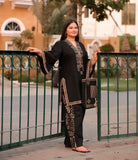 2Pcs Women's Elegant Stitched Embroidered Suit Hype Hem