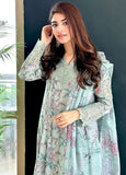 3Pcs Women's Unstitched Embroidered Lawn Suit Hype Hem