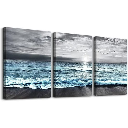 Wall Decorations For Living Room 3 Piece Framed Canvas Wall Art For Bedroom Office Wall Decor